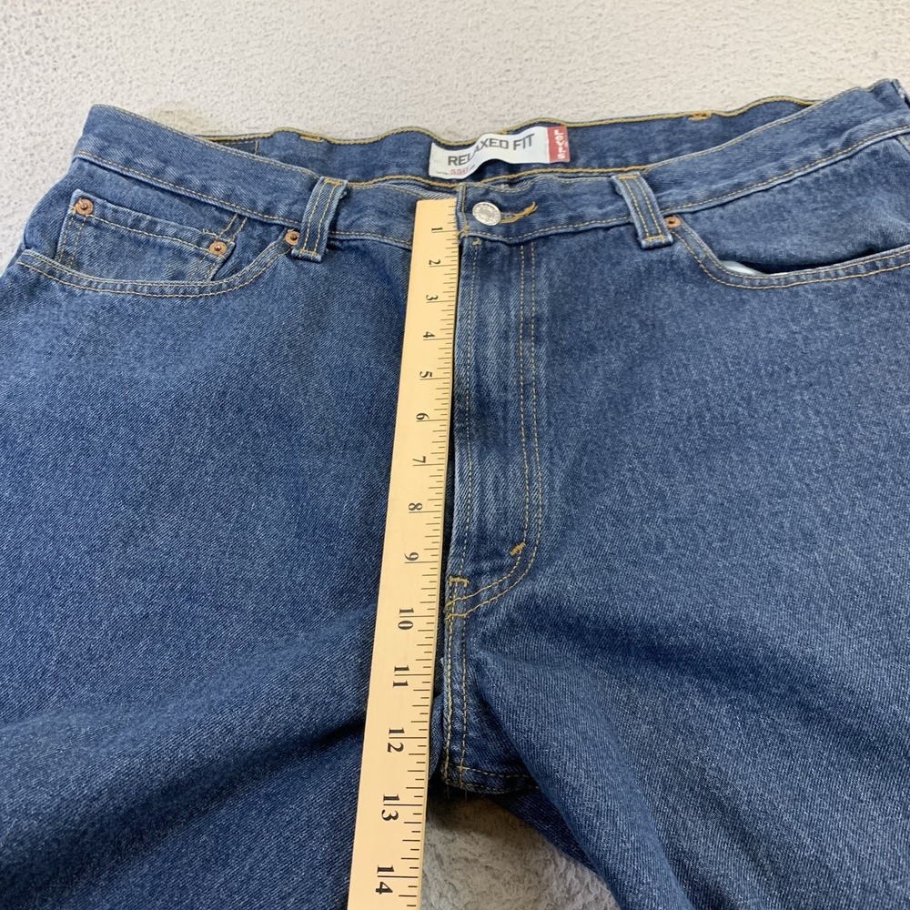 Levis 550 Jeans Mens 40x30 Blue Denim Relaxed Fit Straight 5-Pocket 100% Cotton - Picture 6 of 12